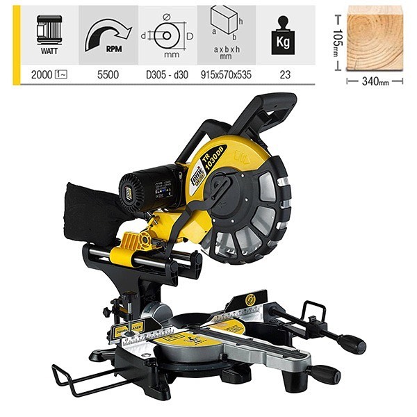 اره فارسی بر 30 سانت کشویی دوطرفه فمی TR1030-DB--Femi TR1030-DB dual side sliding mitre saw