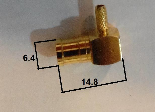 کانکتور SMB چپقی مادگی برای کابل 1.5C2V