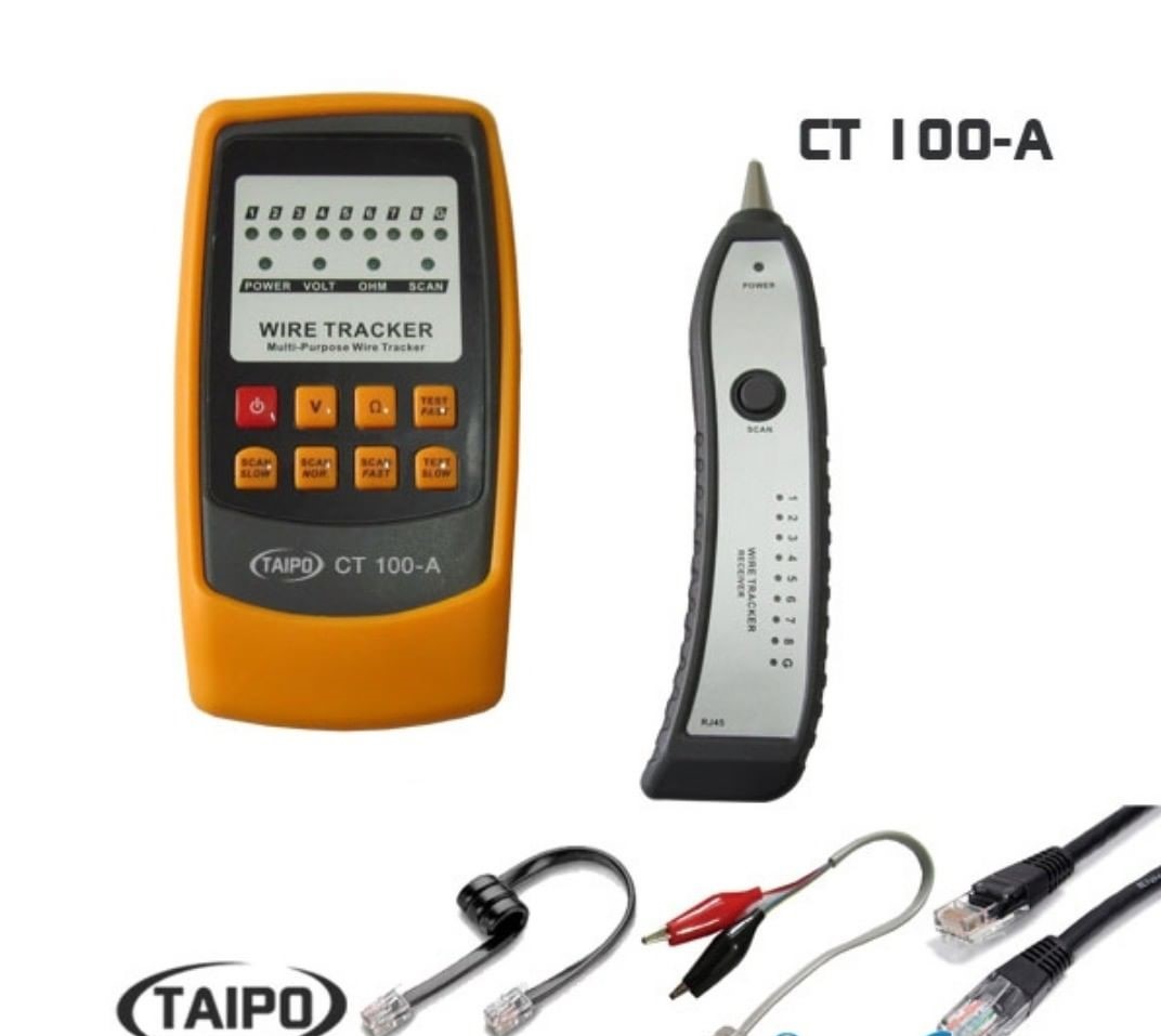 تستر کابل شبکه و زوج یاب خط تلفن مدل CT 100-A ساخت TAIPO تایوان