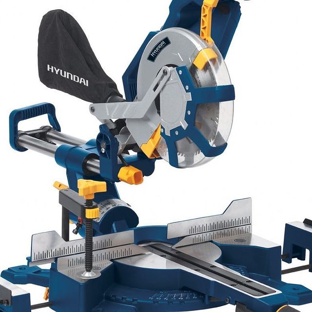 اره فارسی بر کشویی دوطرفه هیوندای HP2430-MS-HYUNDAI HP2430-MS dual sliding compound mitre saw