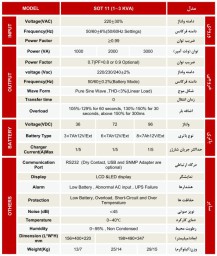 یو پی اس 2KVA آنلاین تکفاز باتری خارج