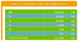 مکمل های طیور - 0.5 درصد طیور مادر(فرمول دامپزشکی) [قیمت، مشخصات و خرید]