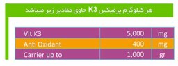 پرمیکس ها  Vitamin K3