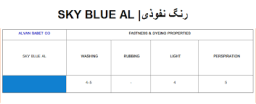 رنگ نفوذیSKY BLUE AL