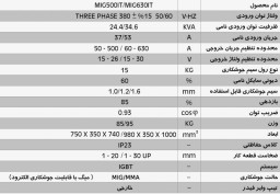 دستگاه جوش اينورتر ميگ مگ و الكترود ایران ترانسMIG500IT/MIG630IT#قیمت، مشخصات، خرید و مشاهده 33مدل  دستگاه جوش و میکسر#