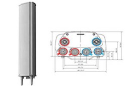 آنتن 65 درجه XXPOLE PANEL کاتراین – DBI 14.5/17