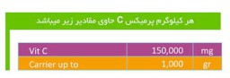 پرمیکس ها  Vitamin c